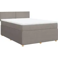 Syfax Giroletto a Molle con Materasso Tortora 140x200 cm in Tessuto