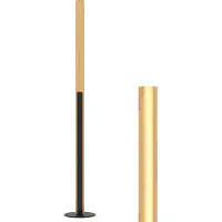 Costway 122cm Lampada da terra LED in bambù, lampada da terra con interruttore a pedale e 3 temperature di colore da 3000K-6000K, lampada da lettura dimmerabile minimalista
