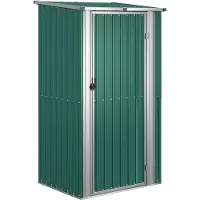 Syfax Casetta da giardino verde 118,5x97x209,5 cm in acciaio zincato