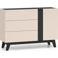 Furnlux Classic FURNLUX Credenza Freshion Beige e Nero 120cm / Colore principale: Beige / Dimensioni: 120 x 85 x 40 cm