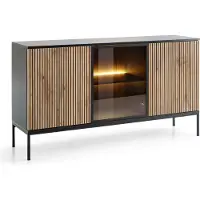Furnlux Classic FURNLUX Credenza Sento Black 154cm / Colore principale: Marrone / Dimensioni: 154 x 83 x 39 cm