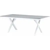 Furnlux Classic FURNLUX Tavolo da pranzo per esterni Garcia Grey And White 100cm / Colore principale: Grigio / Dimensioni: 100 x 200 x 74 cm