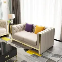 Xl Moebel Gmbh Sofagarnitur mit Polster Sofa Sitz Leder Garnitur 3+2 Sitzer Modern Weiß