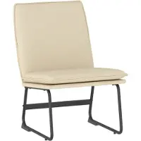 Syfax Sedia Lounge Crema 52x75x76 cm in Tessuto
