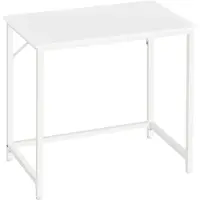 Vasagle Scrivania , piccola scrivania per computer, ufficio per studio, camera da letto, 50 x 80 x 76 cm, struttura moderna in metallo, bianco acero