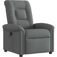 Syfax Poltrona Reclinabile in Tessuto Grigio Scuro