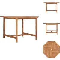vidaXL Tavolo da pranzo da giardino 110x110x75 cm in legno massiccio di teak - Tavoli da giardino