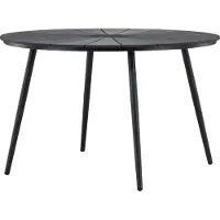 Furnlux Classic FURNLUX Tavolo da pranzo per esterni San Vito Black 120cm / Colore principale: Nero / Dimensioni: 120 x 120 x 74 cm