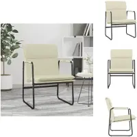 vidaXL Sedia lounge crema 55x64x80 cm in Pelle finta - Poltrona