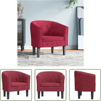The Living Store Il Living Store Clubsessel Weinrot Samt