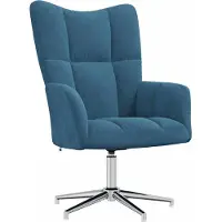 Syfax Sedia Relax Blu in Velluto