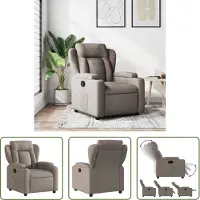 The Living Store reclinabile in tessuto color tortora