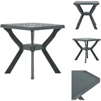 vidaXL Tavolo da bistrot verde 70x70x72 cm in plastica - Tavoli da giardino