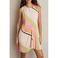 Reiss Block Stripe Print Short Dress Pink/green Taglia: 6 | Abiti Mini Outlet | Donna | Rosa