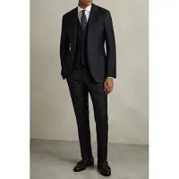 Reiss Plain Weave Waistcoat Navy Taglia: 40 | Pantaloni da completo Outlet | Uomo | Blu
