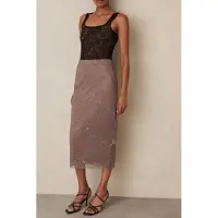 Reiss Lace Skirt Taupe Brown Taglia: 8 | Minigonne Outlet | Donna | Nero