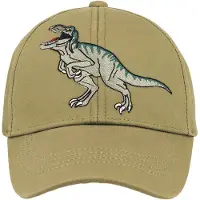 Maximo Boy's Cap Dinosaur, Hook-and-Loop Fastening Cappellino Bambini (53-55 cm, beige)