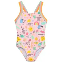 Color Kids Kid's Swimsuit with Elastic Straps AOP Costume intero Bambini (176, fuchsia)