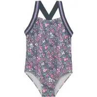 Color Kids Kid's Swimsuit with Elastic Straps AOP Costume intero Bambini (98, grigio)