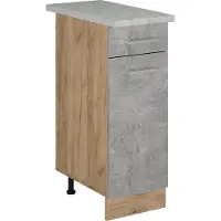 Vicco Mobiletto base per cucina R-Line Calcestruzzo 30 cm PL Marmo, Model 53681