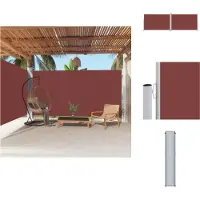 vidaXL Tenda laterale estensibile marrone 200x600 cm - Ombrelloni e tende da sole