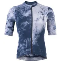 Nalini Singh Tie Dye Jersey Maglietta da ciclismo Uomo (M, blu)