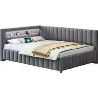 STILVORA Letto boxspring imbottito 160 x 200 cm, letto con contenitore idraulico, cassettone e illuminazione a LED, PU, bianco (senza materasso)