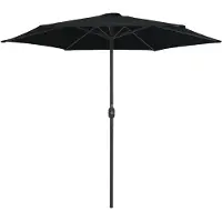 Syfax Ombrellone da Giardino con Palo in Alluminio 270x246 cm Nero