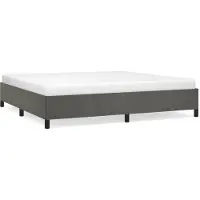 Syfax Giroletto senza Materasso Grigio Scuro 200x200 cm Velluto