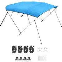 SucceBuy Bimini Top barca protezione solare blu 4 archi 201-213 cm