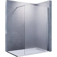 Sonni walk in shower 80x200cm, cabina doccia in vetro NANO 8 mm completamente satinato, con schermo doccia stabilizzatore