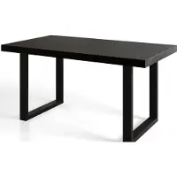 Alpi Möbel Tavolo da Pranzo Allungabile 160x90x77 cm, Nero, Costruzione Stabile