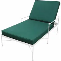 Casa Padrino Lettino da giardino in stile Art Nouveau Bianco / Verde 190 cm - Arredamento per hotel e giardini