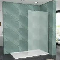 Sonni walk-in shower 110x200cm, cabina doccia con schermo doccia in vetro temperato di sicurezza 8 mm con nano rivestimento, completamente satinato, con stabilizzatore