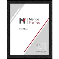 MendeFrames Cornice per foto in legno barocca H530, nera, 25x38 cm, vetro antiriflesso