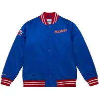 Mitchell & ness Giubbotto Bomber Uomo Nfl Heavyweight Satin Jacket Neepat Original Team Colors