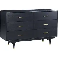 FURNLUX Credenza Stilig Black 140cm / Colore principale: Nero / Dimensioni: 140 x 88 x 45 cm