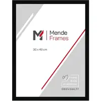 MendeFrames Cornice per foto H080, in legno nero 40x60 cm con vetro antiriflesso