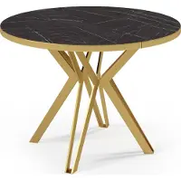 FURNLUX Tavolo da pranzo Randi Black 100cm / Colore principale: Nero / Dimensioni: 100 x 76 x 176 cm