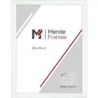 MendeFrames cornice in legno H130 bianco 10x15 cm con vetro museale e supporto