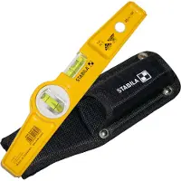 Stabila Torpedo Level Type 81 S 02501 livella in alluminio con custodia a tracolla, 25 cm
