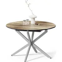 Livinity tavolo da pranzo allungabile Firenze, 120 x 120 cm Estensibile, Rovere rustico/grigio/Grigio