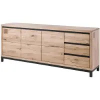 MASSIVMOEBEL24.DE MASSIVMOEBEL24 | credenza in legno di Quercia Selvatica 210x45x85 bianco oliato VILLANDERS #252