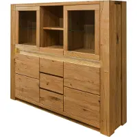 MASSIVMOEBEL24.DE MASSIVMOEBEL24 | Credenza in legno di quercia selvatica 163x40x142 oliato marrone KENT #305