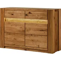 MASSIVMOEBEL24.DE MASSIVMOEBEL24 | Credenza in legno di quercia selvatica 123x40x85 oliato marrone KENT #330