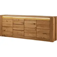 MASSIVMOEBEL24.DE MASSIVMOEBEL24 | Credenza in legno di quercia selvatica 223x40x85 oliato marrone KENT #331