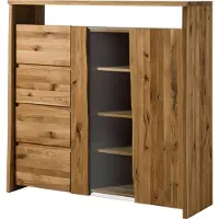 MASSIVMOEBEL24.DE MASSIVMOEBEL24 | Credenza in legno di quercia selvatica 150x45x147 oliato naturale PURE OAK #111