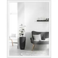 MendeFrames Cornice a specchio in legno naturale, bianco, 21x29,7 cm –