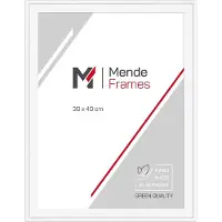 MendeFrames H120 cornice in legno con vetro museale bianca 50x50 cm