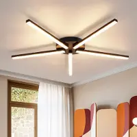 ZMH LED plafoniera nera 24W bianco caldo 3000K luce moderna cristallo plafoniera metallo per camera da letto soggiorno corridoio cucina